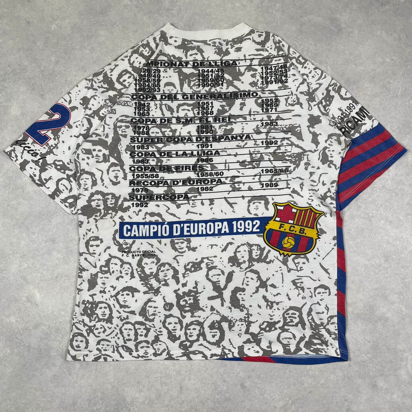 Vintage T-Shirt FC Barcelona Champions 1992