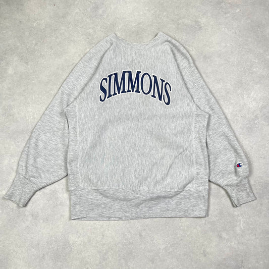 Vintage Sweater Champion Reverse Weave Simmons University Made in USA 90’s