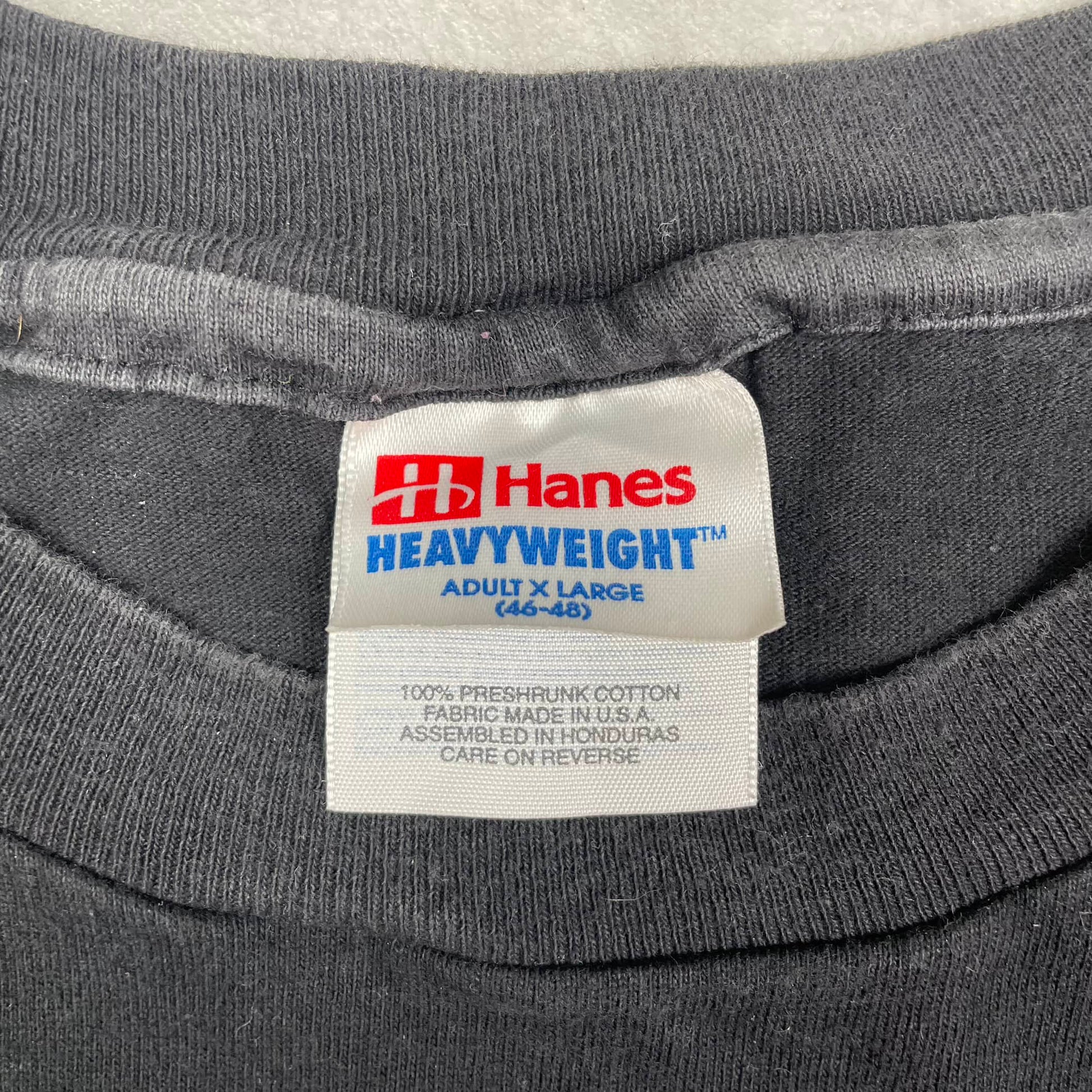 Vintage 90s Hanes Heavyweight Big Logo T Shirt 