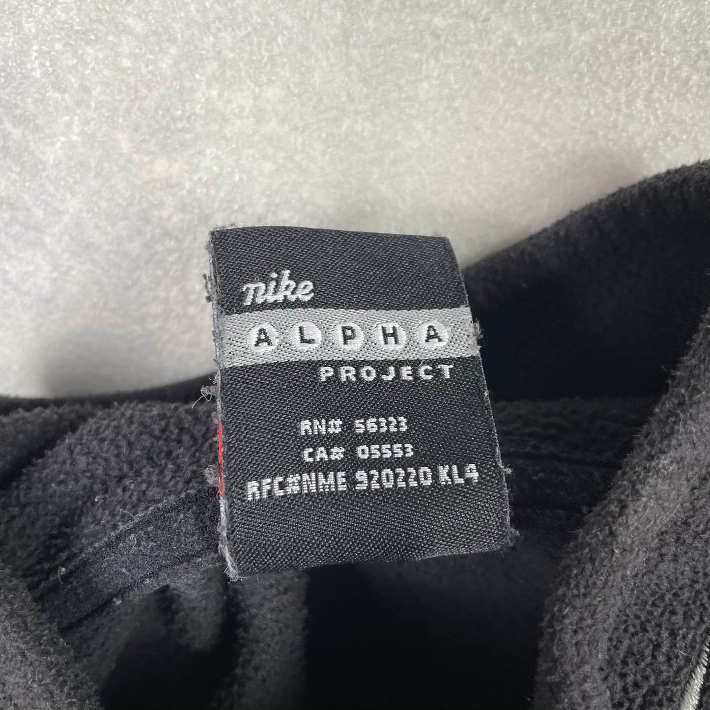 Nike Fleece Sweater Quarter Zip Black Alpha Project