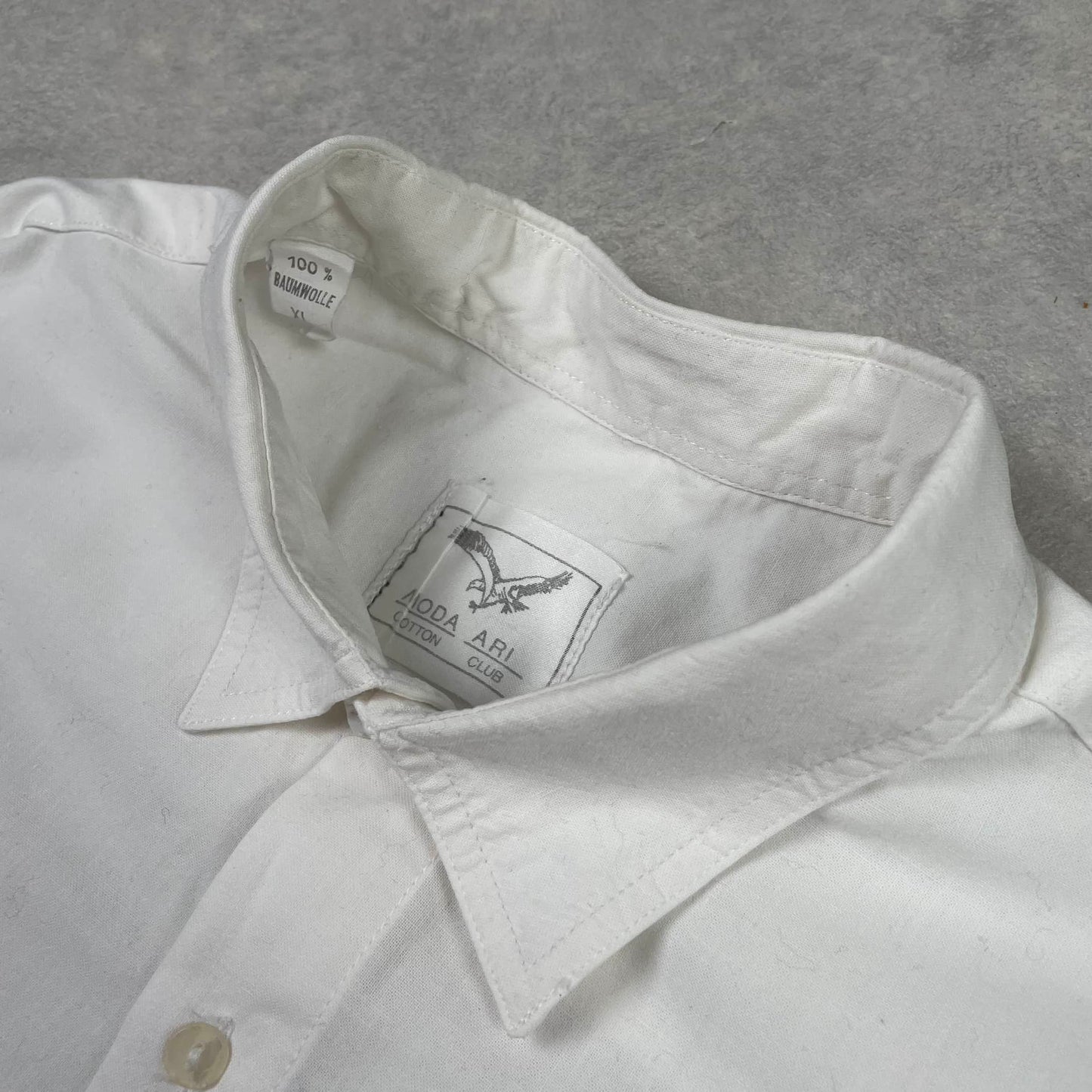 White Vintage Shirt Embroidery