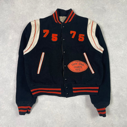 Vintage Varsity Jacket 1972 Hatchers Made in USA