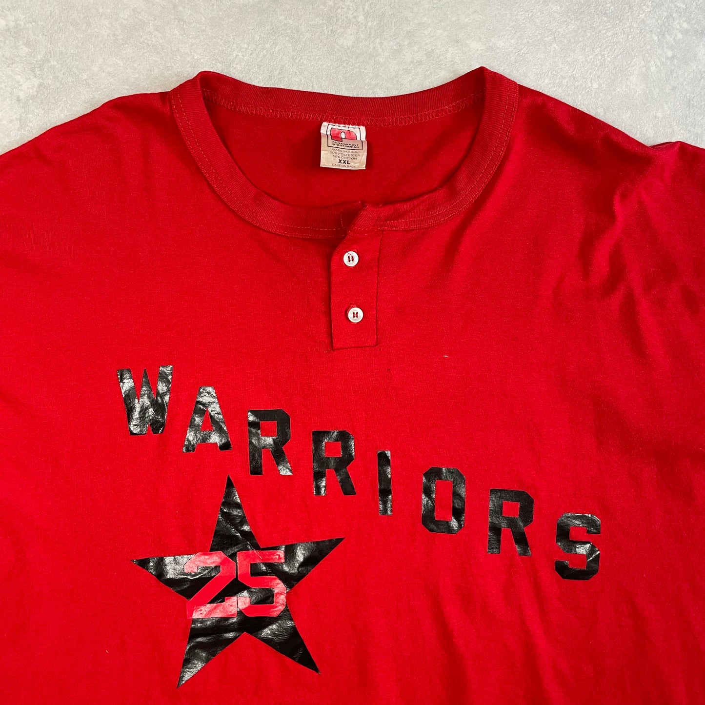 Vintage Single Stitch T-Shirt Warriors Made in USA Paramount Sportswear