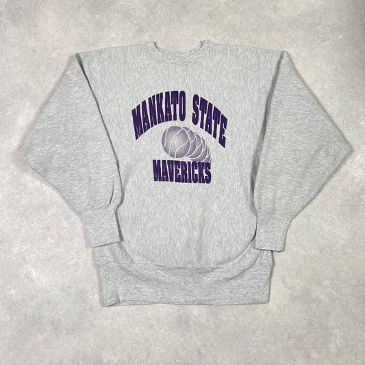 Vintage Sweater Champion Reverse Weave Mankato State Mavericks Made in USA 90’s