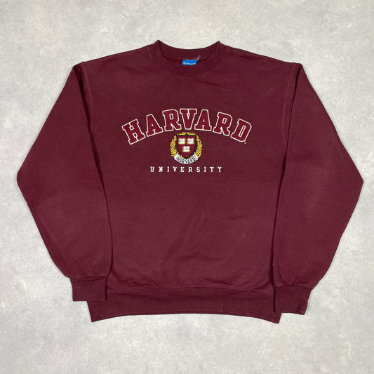 Champion Sweater Harvard University Burgundy Red