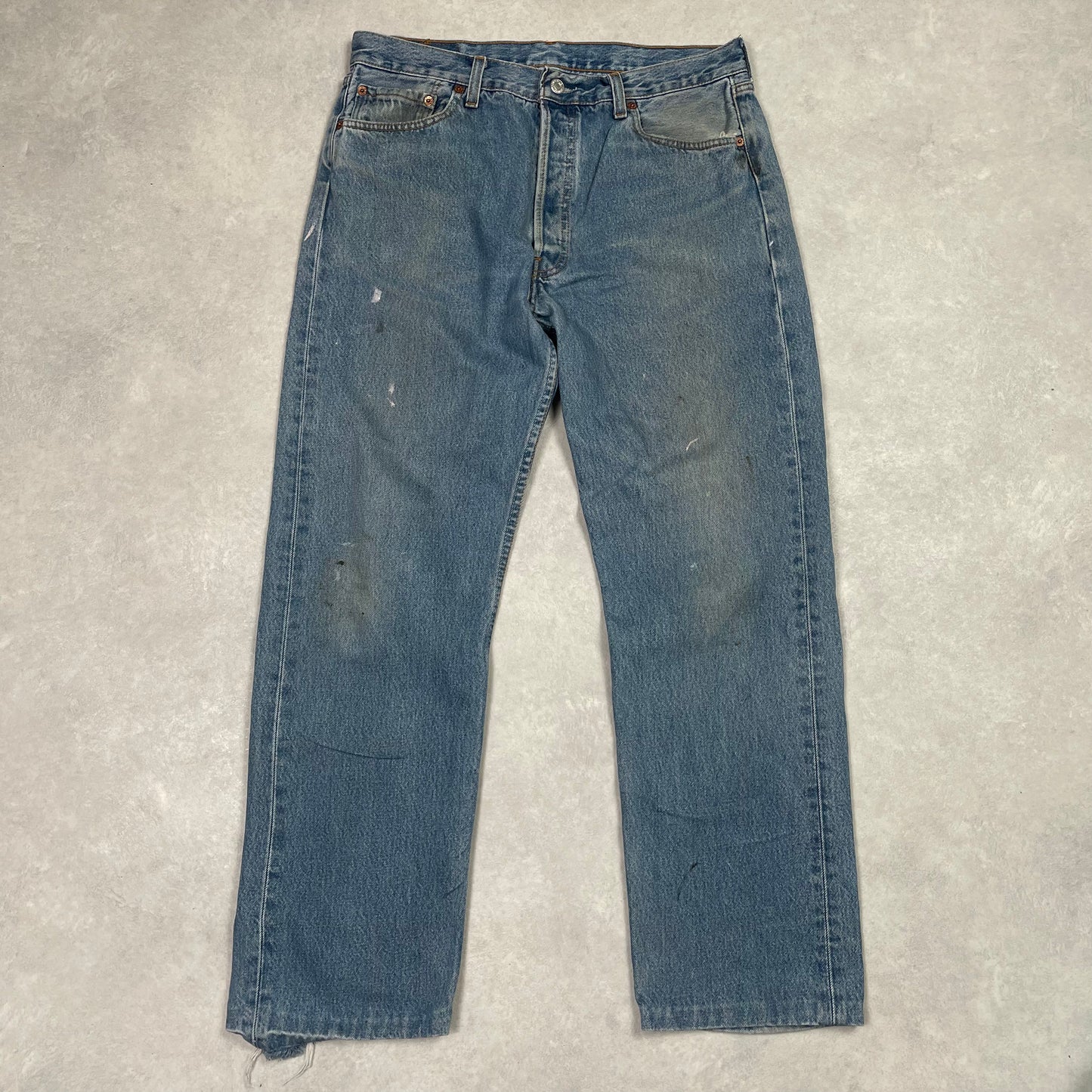 Vintage Levi’s 501 Jeans Paint Stained Made in UK