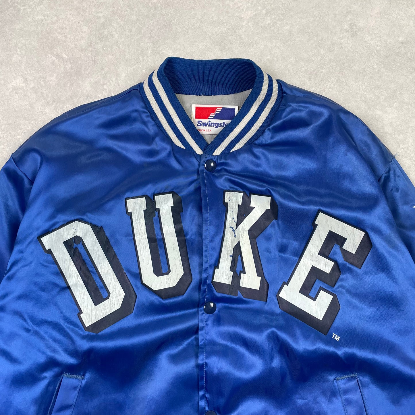 Vintage Kleding Vintage Duke University Satin Bomber